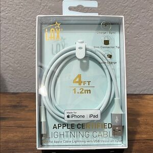 Lightning Cable for iPhone and iPad/ NWT!!! never opened/ Light green color